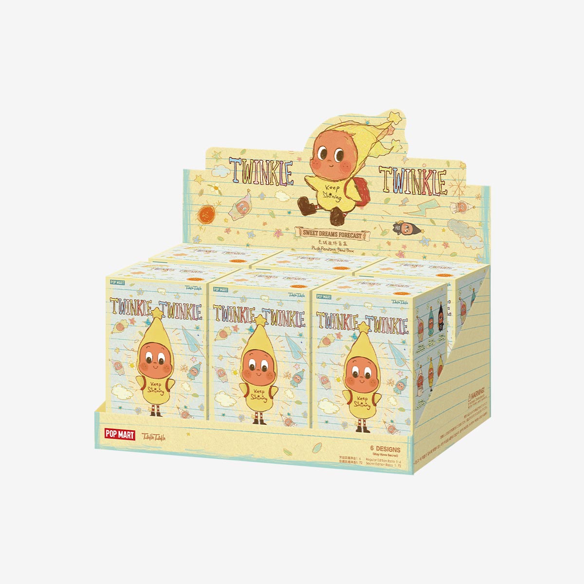 TWINKLE TWINKLE Sweet Dreams Forecast Plush Pendant Blind Box — Six-box sealed case — exact case purchase unit