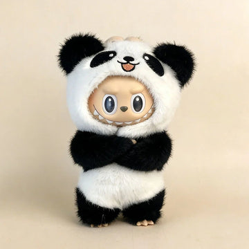 Ultra-Soft Bamboo Panda Plush Jumpsuit for Labubu - main product card | KikiBuddies