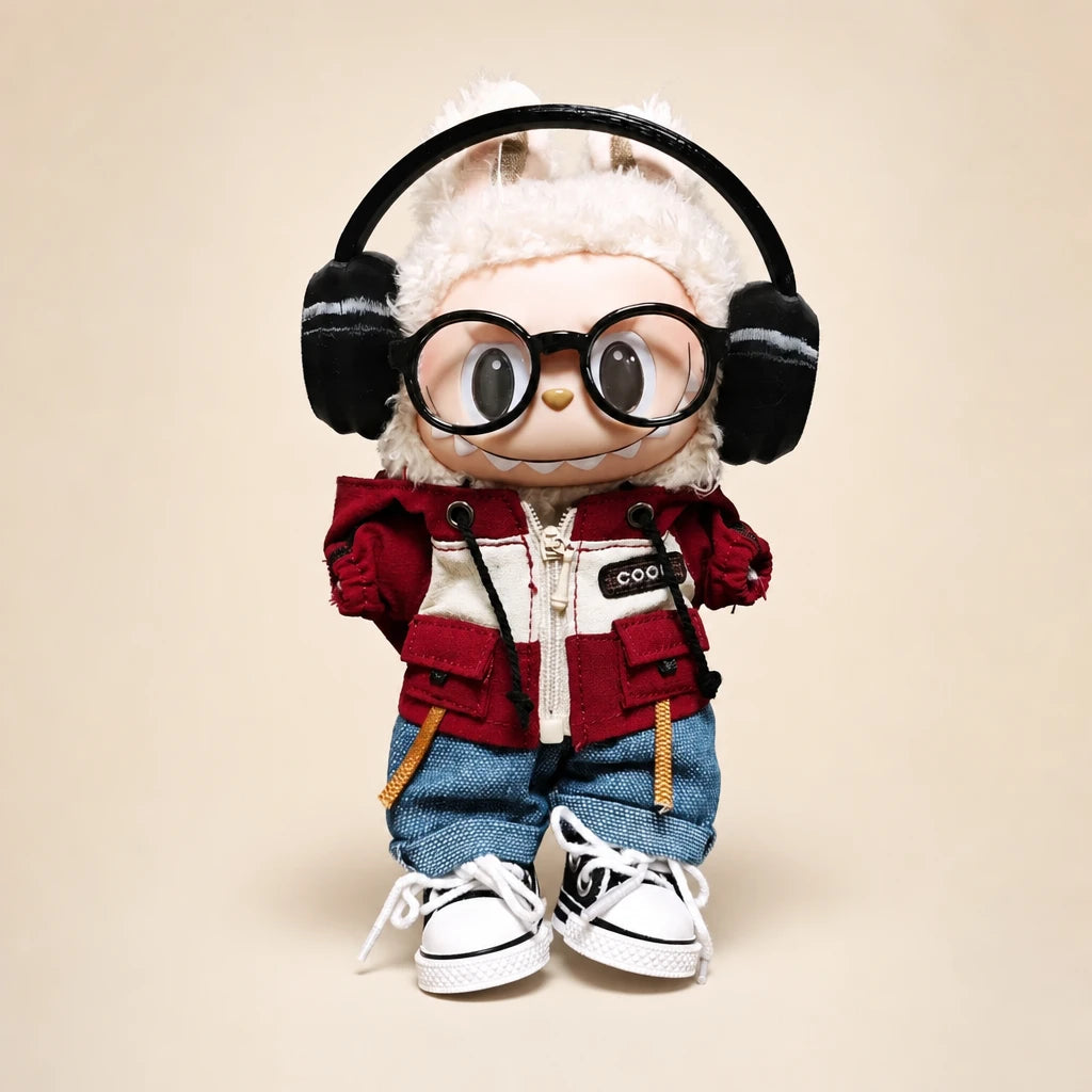 Urban Academic Streetwear Set For Labubu — 5-Piece, 17cm - main product card | KikiBuddies
