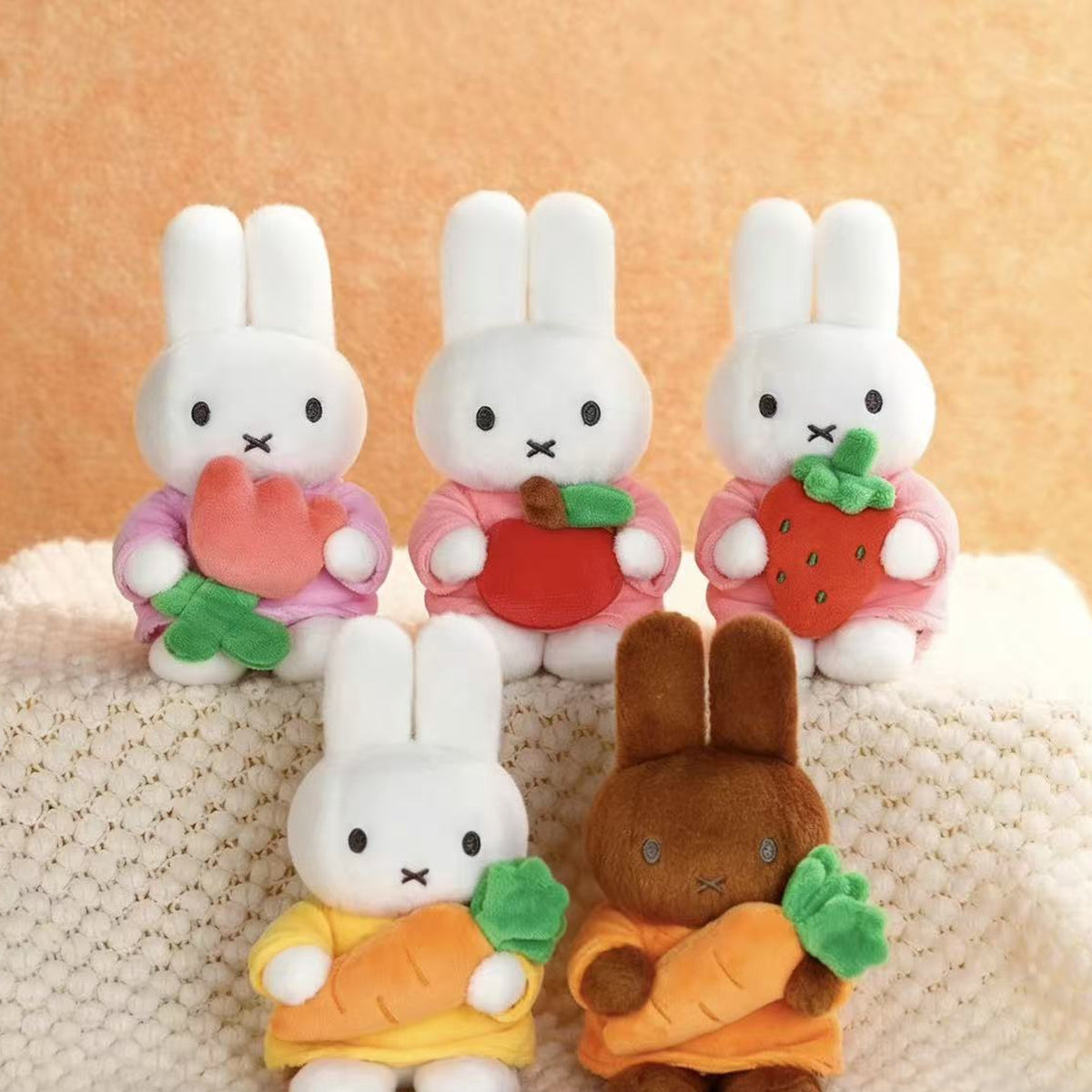 Five VIPO Miffy Hug pendant designs shown together; designs sold separately