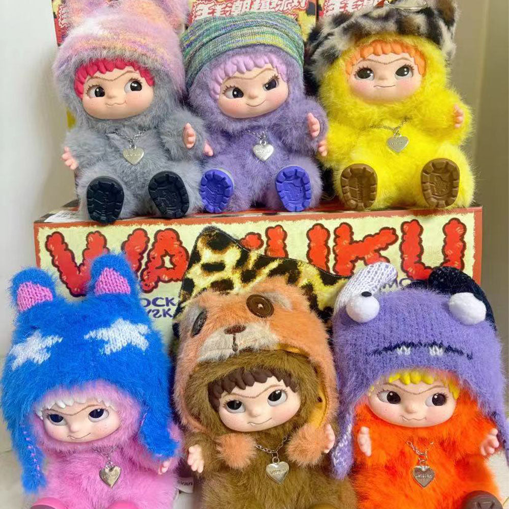 Wakuku Fuzzy Trendy Fun Party Series Plush Doll — 17cm - main product card | KikiBuddies