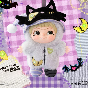 WAKUKU The Handicraft World of WAKUKU Series Plush Pendant Blind Box - Complete bat-costumed plush pendant example; random design not guaranteed