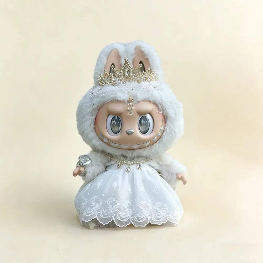 White Wedding Dress & Veil Set for Zimomo 58cm - main product card | KikiBuddies