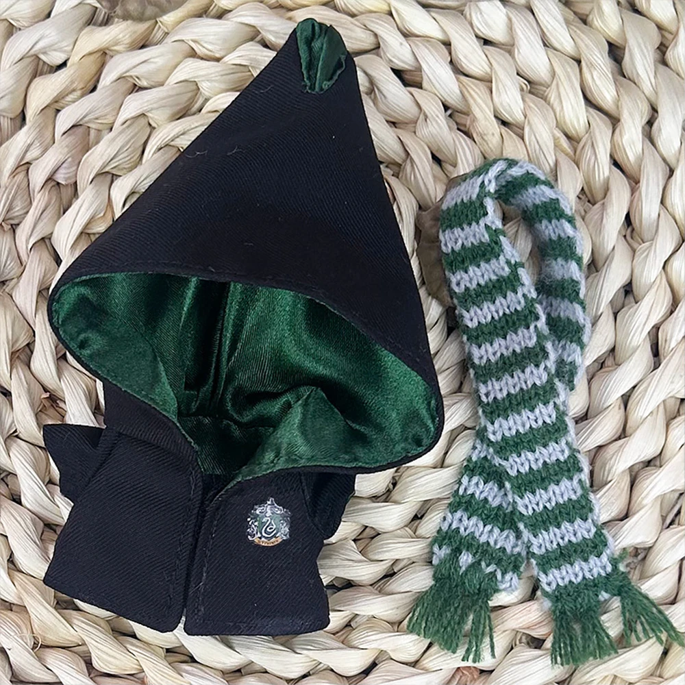 Wizarding OOTD Set #31 - Slytherin Academy Magic Set (Labubu V4 + Outfit) - Doll Outfit - front view | KikiBuddies