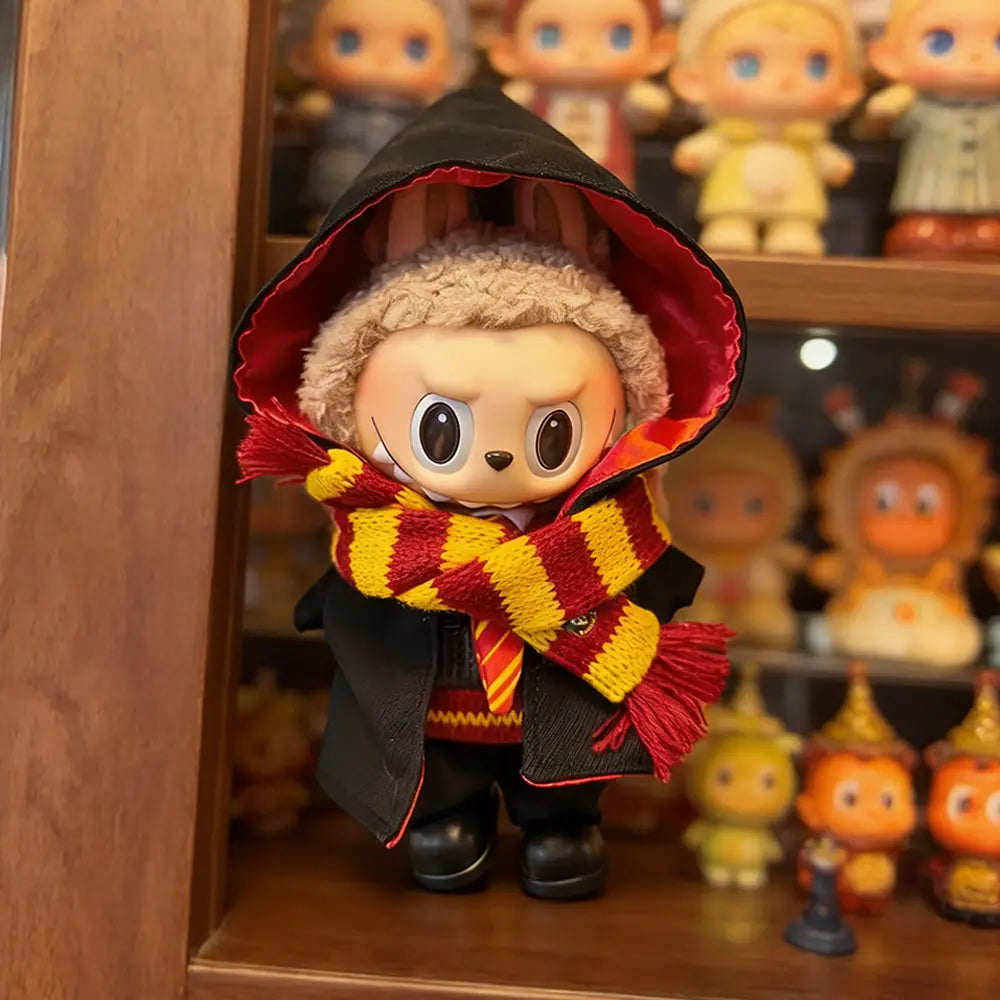 Wizarding OOTD Set #32 - Magical Academy Apprentice Set (Labubu V1 Toffee + Outfit) - Doll Outfit - front view | KikiBuddies