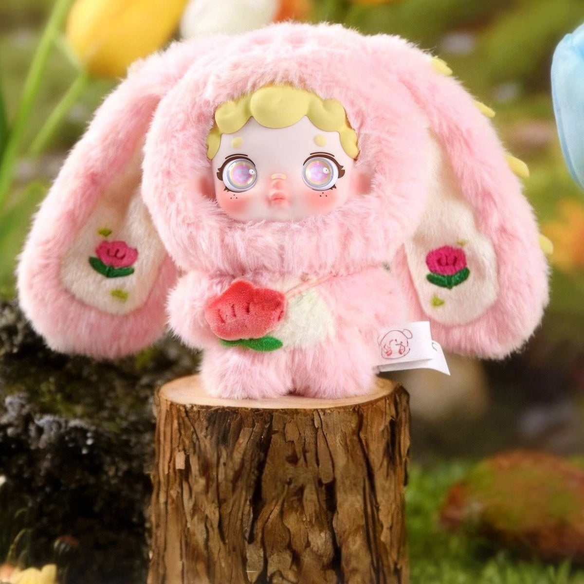 Wonderful Lruri Bunny O₂ Plan Series Plush Blind Box - Complete pink bunny-costume plush doll example; random design not guaranteed