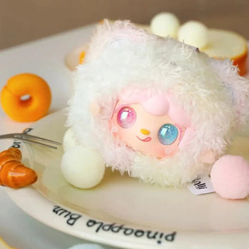 Yooki-V9 Generation Plush Blind Box-Pinch Little Bear - Complete pale pink bear-themed plush pendant body example; random design not guaranteed
