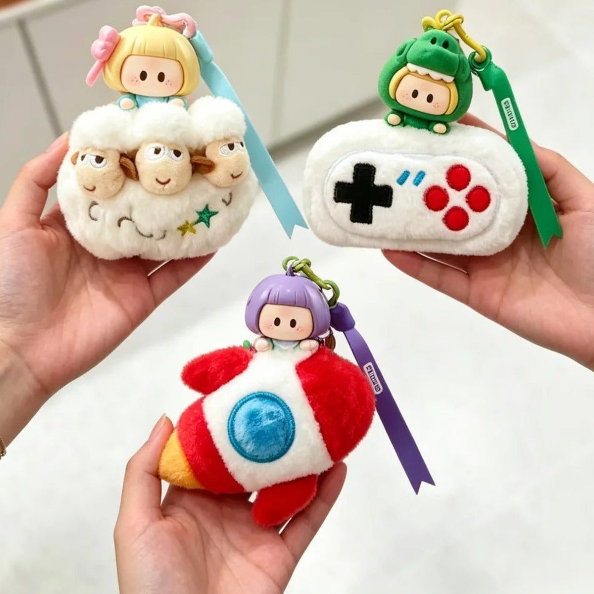 YOYO x DSN Toy Story 5 With You Series Vinyl Plush Pendant Blind Box - Three complete vinyl-face plush pendant examples with attachments; hands not included; random design not guaranteed