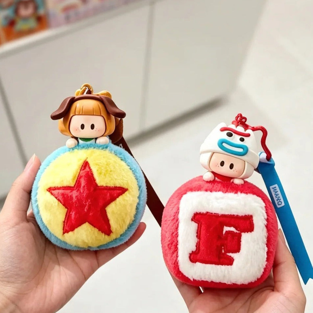 YOYO x DSN Toy Story 5 With You Series Vinyl Plush Pendant Blind Box - Two complete vinyl-face plush pendant examples with attachments; hands not included; random design not guaranteed