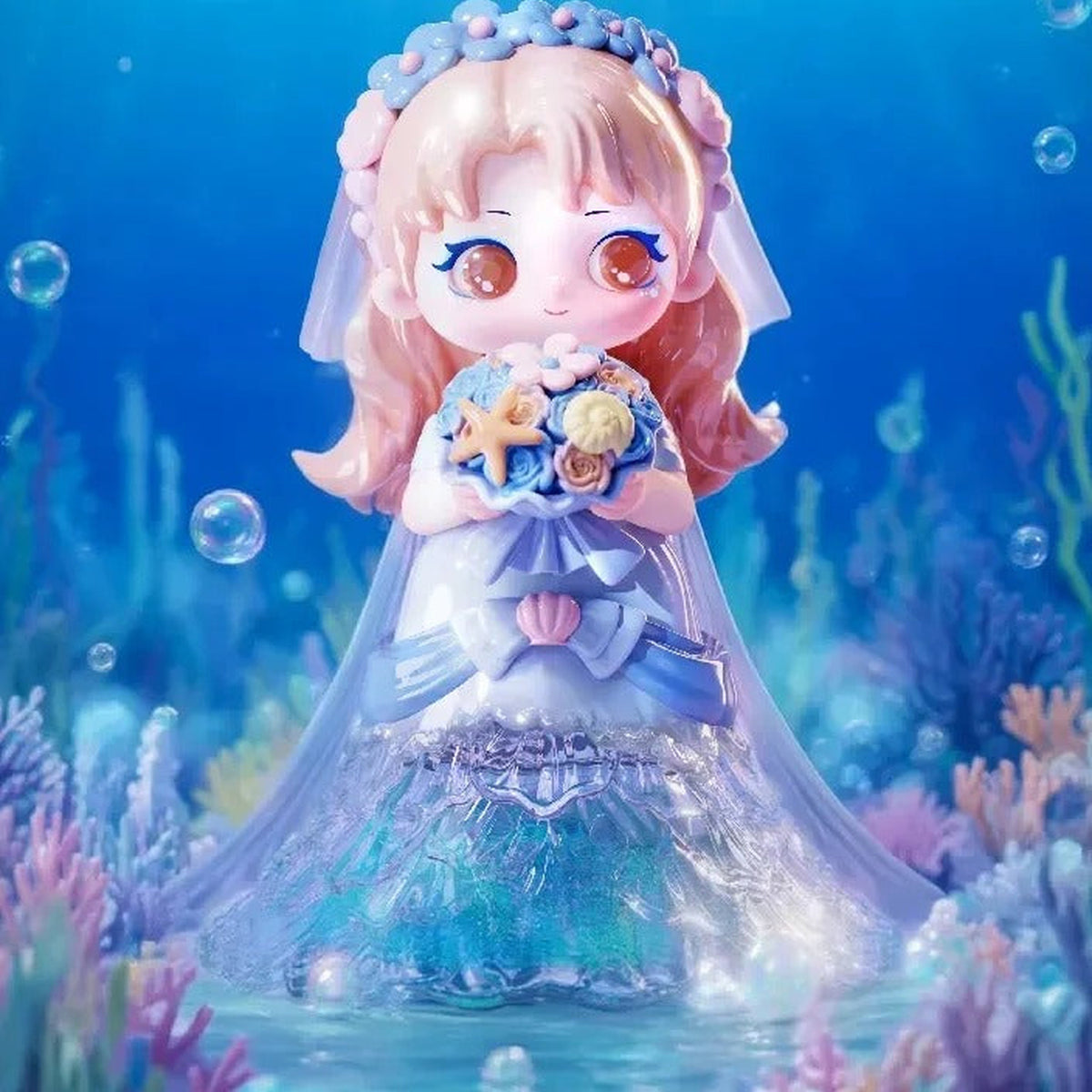 ZIYULI My Own Wedding Series Figures, Blind Box - Blue wedding complete design example; random design not guaranteed