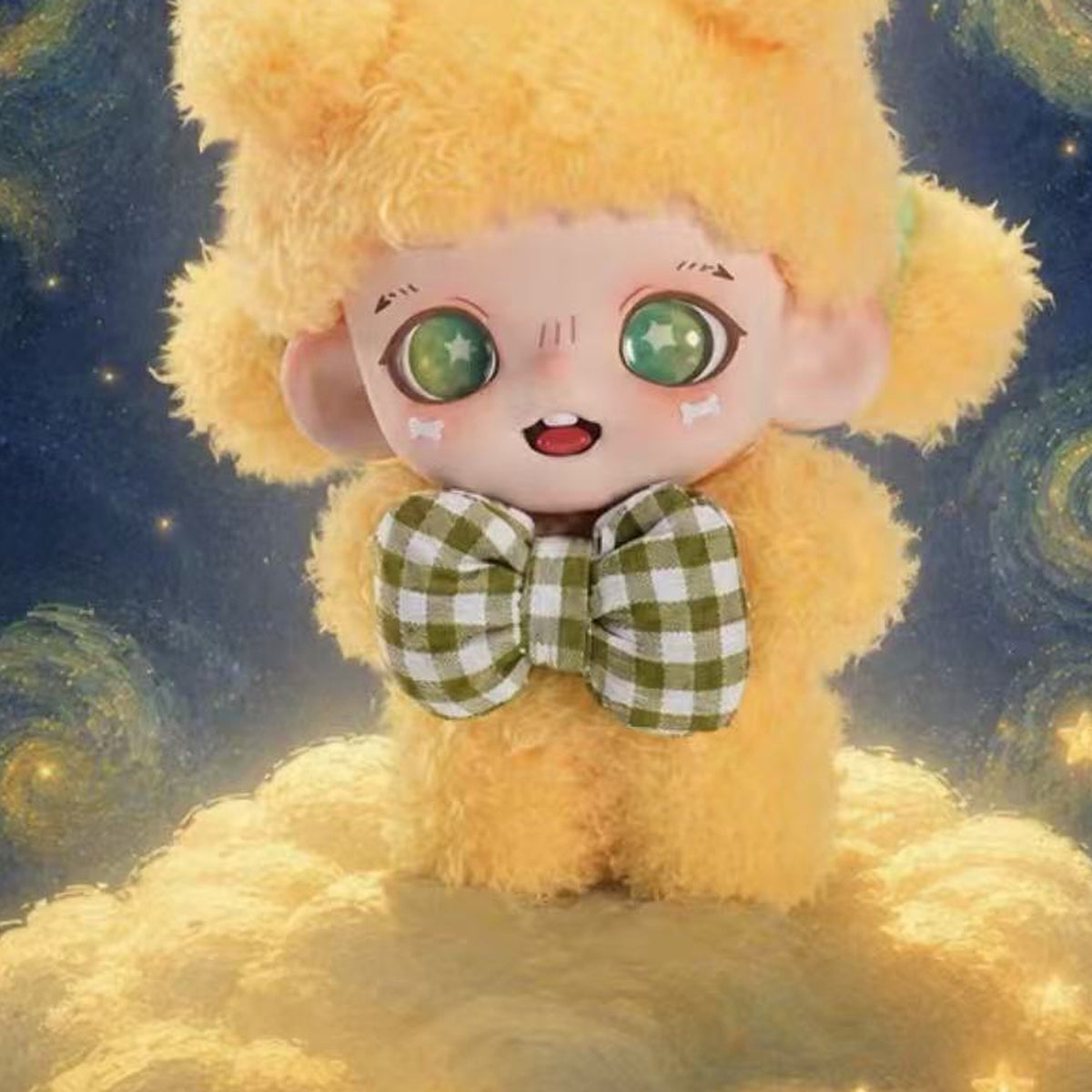 Zoraa Fluffy Tea Party Plush Pendant yellow plush design example; random design is not selectable