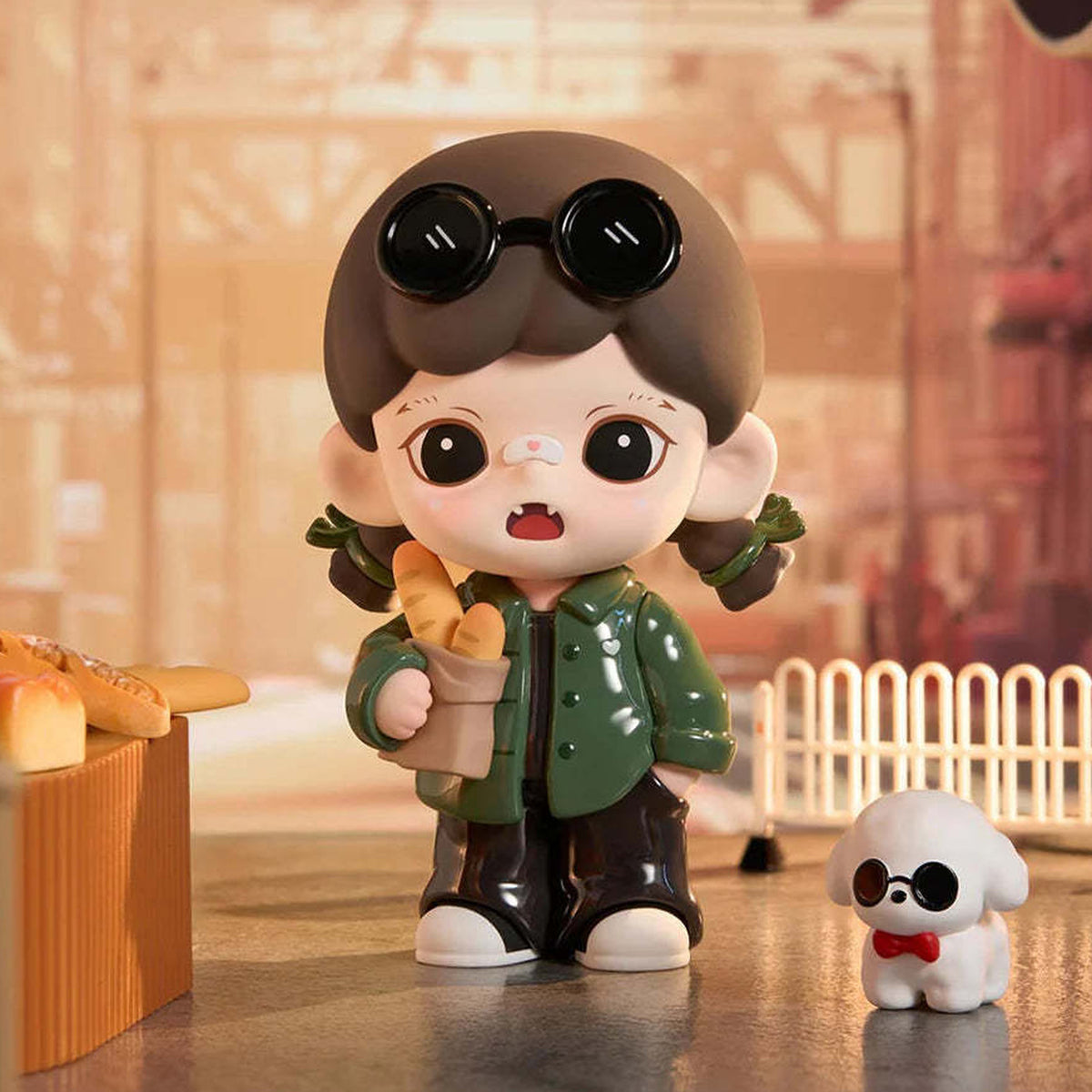 Zoraa I'm the Boss Figure green outfit design example with sunglasses; random design is not selectable