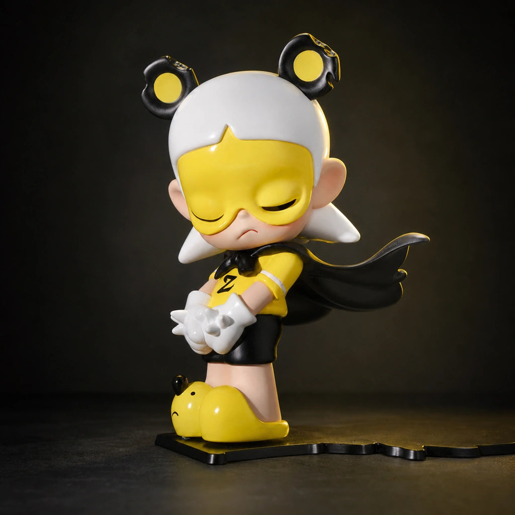 Zsiga Guard Figure in a premium black and yellow studio setting