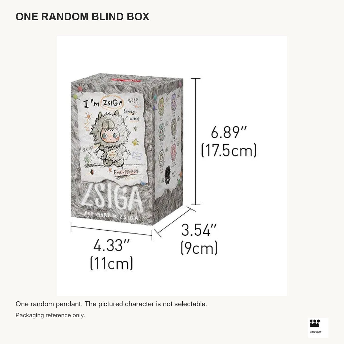Zsiga I'm Zsiga one random blind box packaging reference; pictured character is not selectable